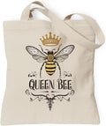 Pets Lover Gifts Tote Bag for Women, Dogs Cats Bee Aesthetic Canvas Bag with Inner Pocket