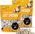 Just Chicken Raw Freeze-Dried Bites Two-Pack Single Source Dog & Cat Treats Food Topper - Training Treasure, Perfect for Picky Eaters, Grain-Free, Protein Rich (2 Packs) (2.0 oz each, Just Chicken)