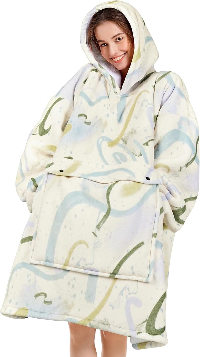 Narecte Cozy Oversized Blanket Hoodie Wearable Blanket Adults Soft Hooded Blanket Hoodie Birthday Gifts for Women Christmas