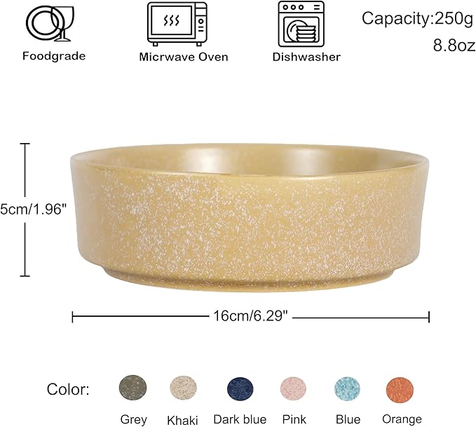 Ceramic Slow Feeder Cat Bowls 6 Inch Cute Bone Slow Feeding Dog Food Bowl,Whisker-Friendly, Anti-Vomiting Feeder for Cats and Small Dogs Non Slip Dishwasher/Microwave Safe (Khaki)