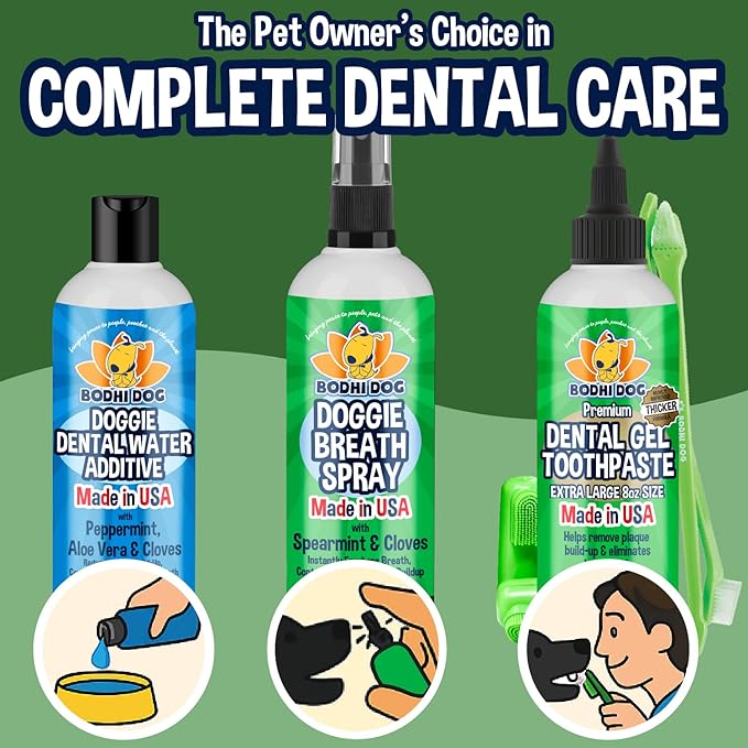 Bodhi Dog Natural Dog Breath Freshener Spray | Fresh Breath for Dogs, Tartar & Plaque Remover | Supports Teeth & Gum Health | Bad Breath Treatment & Promotes Clean Oral Hygiene | Made in USA | 8oz