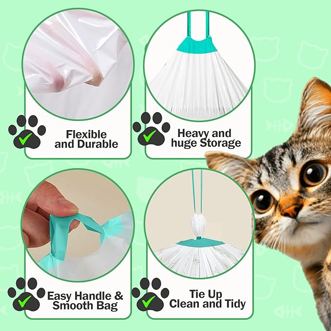 Cat Litter Liners Compatible with Cumrige Litter Box (M2) – 100 Count, Extra Thick, Heavy Duty