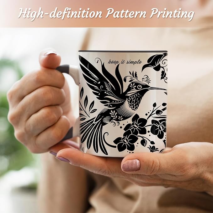 Hummingbird Gifts for Women 11Oz Hummingbird Mug, Mothers Day Birthday Gifts for Women, Boho Coffee Cup Birthday Gift, Graduation Gift, Ceramic Coffee Mugs Microwave & Dishwasher Safe