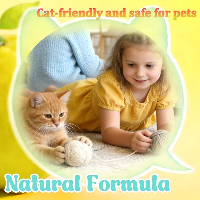 4 PCS Deodorant for PetSafe ScoopFree SmartSpin Self-Cleaning Cat Litter Box, Air Freshener for HHOLOVE Automatic Litter Box, Cat Friendly Plant-Based Odor Suppression, Lemon Scented