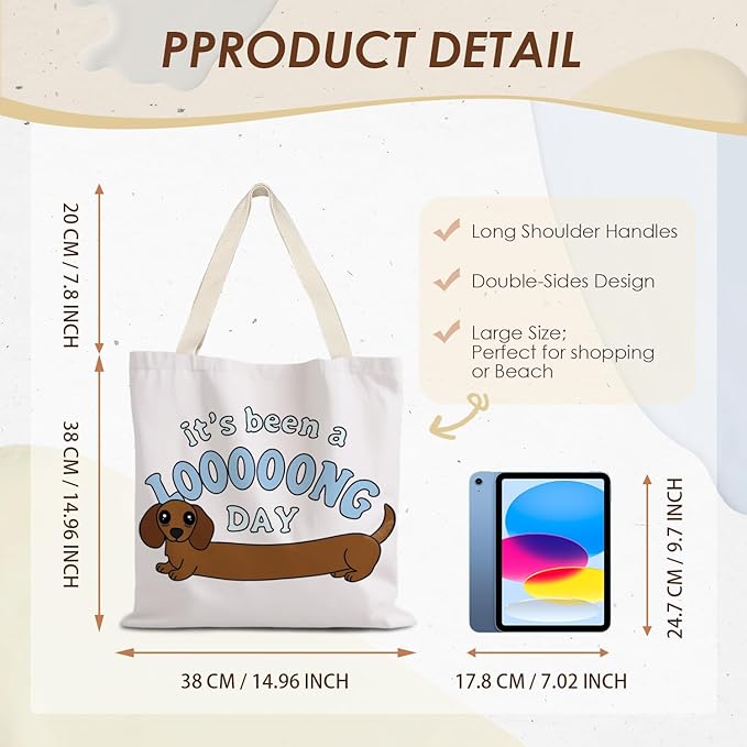 Canvas Tote Bag Aesthetic,Zoon Cow Dog Cat Tote Bag,Gifts for Women Canvas Tote Bags