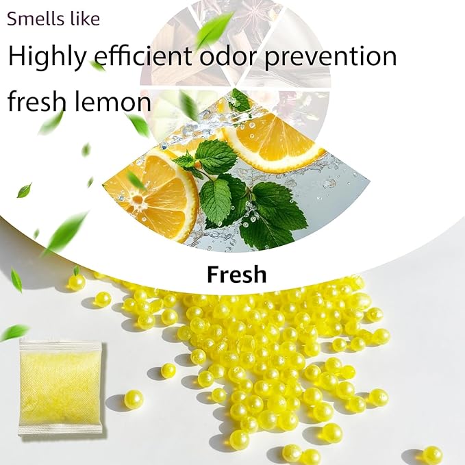 10 PCS Cat Litter Deodorizer Refills Compatible with Whisker OdorTrap Pod,Odor Remover Refills for Litter-Robot 4 Waste Bags & Litter-Robot 3 Waste Drawer, Litter Box Odor Eliminator (Lemon)