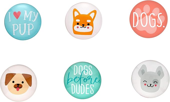 Pearhead Dog Kitchen Magnets, Pet Themed Refrigerator Magnets, Dog Décor