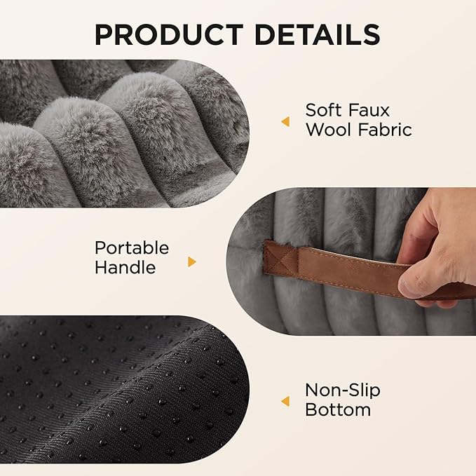Joydeco Cat Couch for Pets, 30 inch Plush Pet Sofa, Cat Bed for Indoor Cats with Removable Washable Cover, Supportive Pet Sofa, Drak Grey