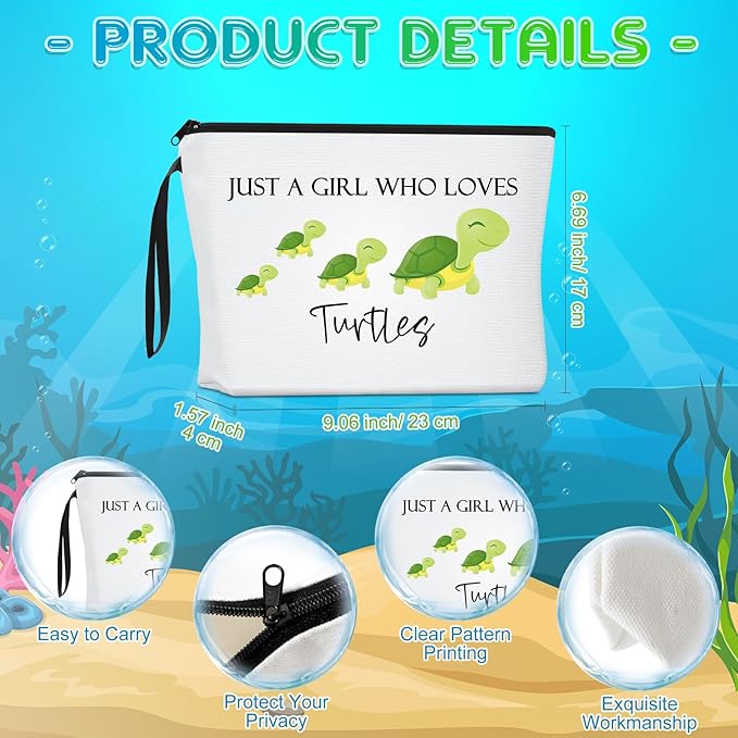 Sieral 2 Pcs Animal Lover Bag Graduation Gift for Women Travel Canvas Tote Portable Zipper Pouch Canvas Reusable Grocery Tote