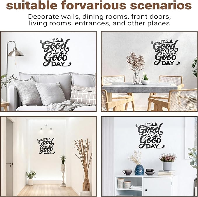MDFUGEG Motivational Metal Wall Decor - Inspirational Wall Art with Positive Affirmations for Office/Living Room,Encouragement Gifts