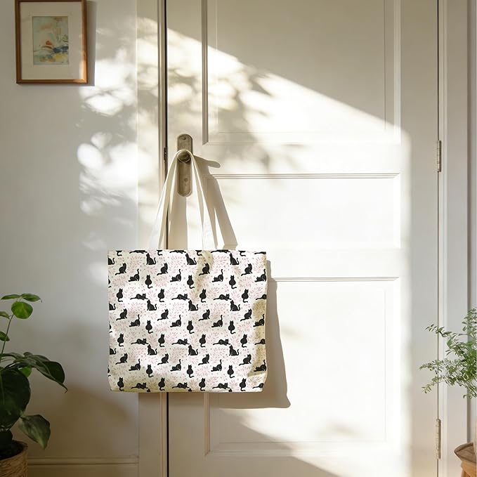 Tote Bag For Women Man, Reusable Work Shopping Grocery Shoulder Bags