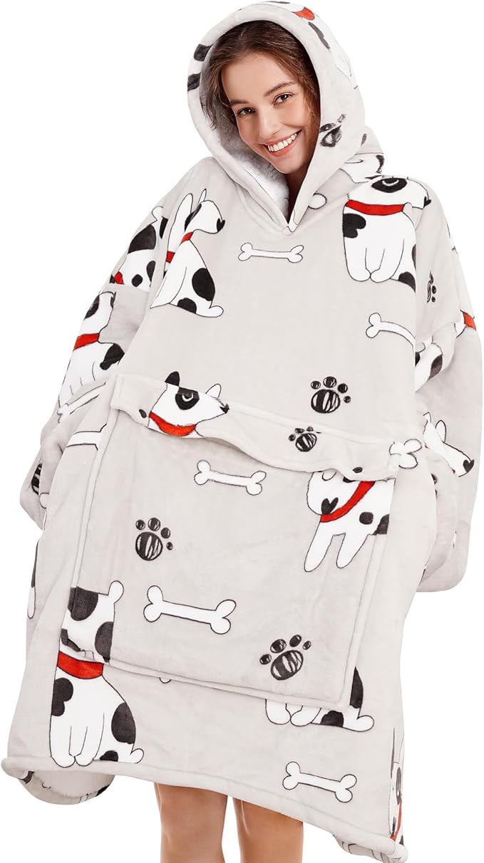 Narecte Cozy Oversized Blanket Hoodie Wearable Blanket Adults Soft Hooded Blanket Hoodie Birthday Gifts for Women Christmas