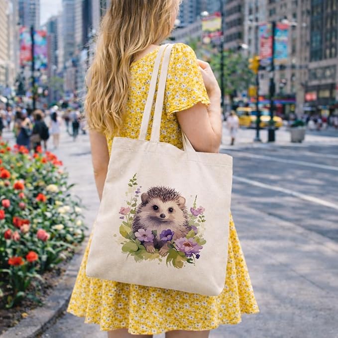 Cute Animal Tote Bag, Animal Lover Gift, Canvas Tote Bag for Women, Reusable Shopping Bags for Casual Shopping Work
