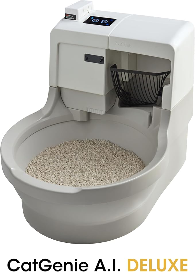 CatGenie A.I. Self-Cleaning, Fully-Flushing, Automatic Cat Litter Box