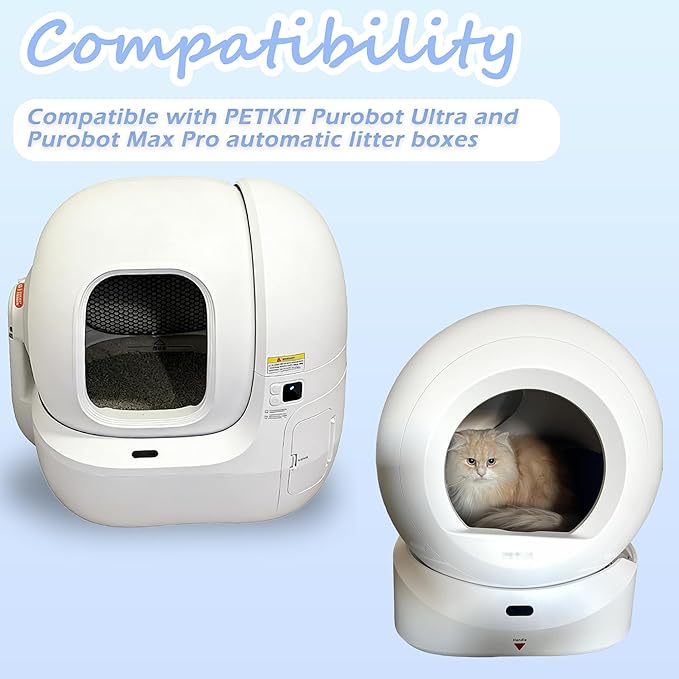 NewKe 4 Pack Upgraded N60 Pet Odor Deodorizer for Petkit Purobot Ultra and Purobot Max Pro Self-Cleaning Cat Litter Box, Gardenia scent Cat Litter Odor Remove, Long-Lasting Odor Eliminator
