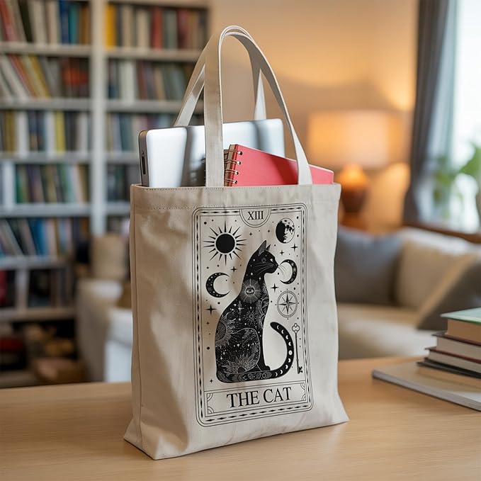 Pets Lover Gifts Tote Bag for Women, Dogs Cats Bee Aesthetic Canvas Bag with Inner Pocket