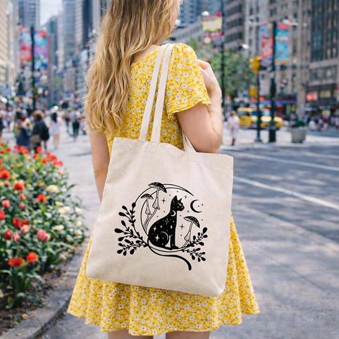 Cute Animal Tote Bag, Animal Lover Gift, Canvas Tote Bag for Women, Reusable Shopping Bags for Casual Shopping Work