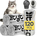 120 Count Cat Litter Bags Compatible with Litter Robot 4/3,Self-Cleaning Litter Box Liners Bags Replacement,Waste Bags,9-11 Gallons Capacity,Heavy Duty,Transparent,Easy to Tear-off