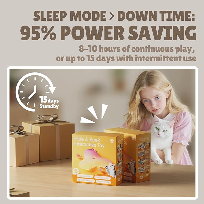 Pet's Var Interactive Cat Toys for Indoor Cats - Automatic Anti-Boredom Butterfly Toy with Plush Flutter Tail & Realistic Bird Sounds, Motion & Touch Activated, USB Rechargeable Self Play Exercise Fun