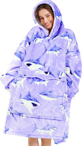 Narecte Cozy Oversized Blanket Hoodie Wearable Blanket Adults Soft Hooded Blanket Hoodie Birthday Gifts for Women Christmas