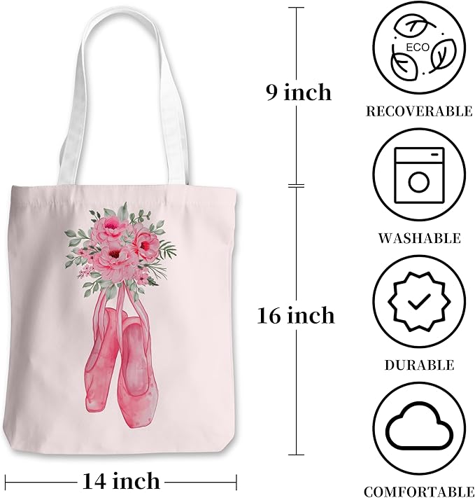 Grace Yonks Cute Canvas Tote Bag – Aesthetic Large Reusable Bag