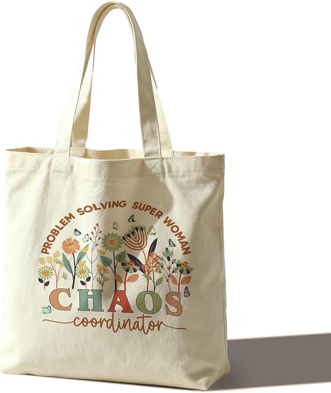 Tote Bag For Women Man, Reusable Work Shopping Grocery Shoulder Bags