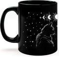 Black Cat Mug 11oz Cat Lover Gifts for Women Funny Goth Coffee Mug - Witch, Goth Decor Halloween Cup With Cats Goth Gift Witchy Gifts for Women - Halloween Mugs Cats Christmas Gothic Home Decor