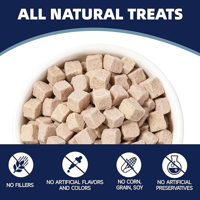Freeze Dried Duck Breast Treats for Dogs & Cats, Single Ingredient High Protein Training Treats, Grain Free Raw Diet Meal Topper, 6 oz
