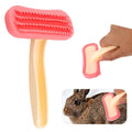 2pcs Rabbits Bunny Brush, 13.5x9cm/5.31x3.54 Inch Durable Soft Silicone Rabbit Grooming Bunny Brush Practical Small Animal Massage Comb Suitable for Small Pets