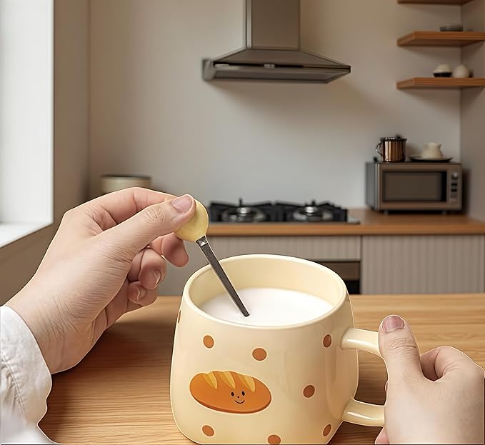 Interesting baguette mug, ceramic coffee cup with a capacity of 13.53 ounces, can be given as a gift to your family, friends and colleagues