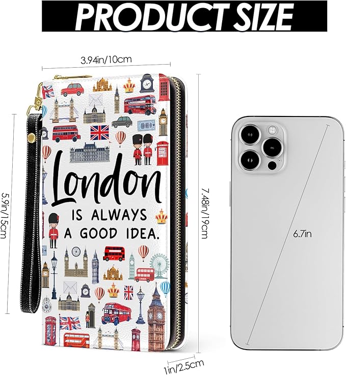 London Travel Gift Women Wallet, London Lover Souvenirs Gifts, Credit Card Holder Purse, Birthday Christmas Graduation Gifts For Women Mom, Travel Office Daily Purse