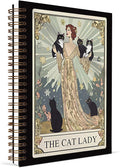 KDHTY Vintage Cat Tarot NotebookJournal,Gothic Black Cat Journal Notebook,Gothic Office Supplies Gifts for Women,Witchy Cats Gifts for Cat Lovers,5.5 x 8.3