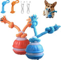 2pcs P06 Interactive Dog Toy,Interactive Dog Toys,360° Smart Automatic Rolling Moving,Electric Automatic Moving and Rolling Dog Toy with Rope for Small Medium Dogs for Bored Pet Cats Dogs(Blue+Orange)