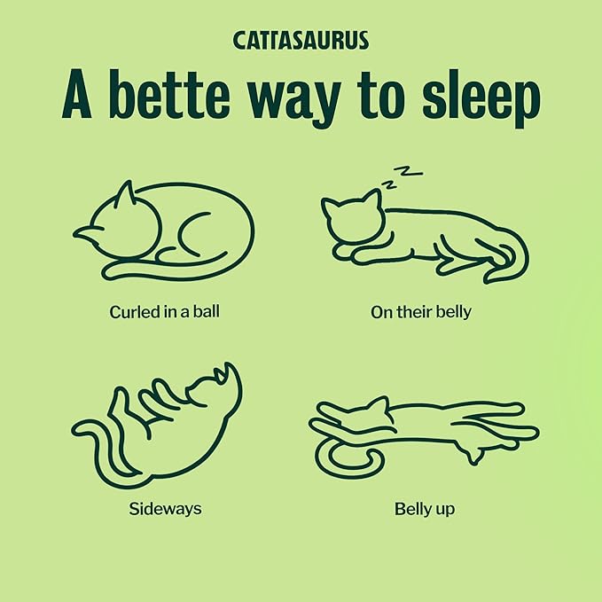 CATTASAURUS Peekaboo Cat Cave for Multiple & Large Cats Up to 30-45 Lbs, Fluffy Cat Beds & Furniture, Scratch Detachable & Washable Tunnel Bed, Comfy Donut Bed (Forest Green, Large (Calming))