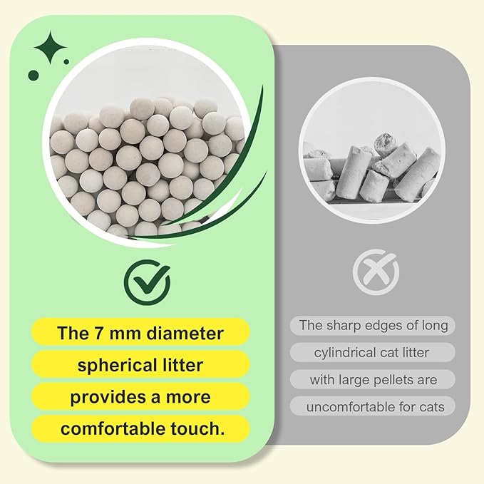 Enhanced Cat Litter Pellets 9 lbs, Long-Lasting Odor Control, Generic Litter Pellets Refills Exclusively for Dual-Layer Litter Box Systems, Zeolite, Non-climping, Not Low-Tracking
