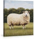 Vintage Sheep Wall Art Decor Country Landscape Sheep Print Picture Cottagecore Wall Decor for Home Farmhouse Living Room 8x10 Inch Canvas Framed
