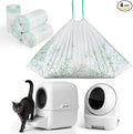 Glittme Heavy Duty Cat Litter Box Liners 26"x16" - Drawstring Litter Bags for Automatic Self-Cleaning Litter Boxes -Thick & Tear Resistant Refills for Small Trays (120 Counts)
