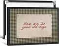 These Are the Good Old Days Wall Art Positive Affirmations Quotes Poster Preppy Green Gingham Canvas Prints 16X20 inch Aluminum Framed for Modern Kids Wall Decor Bedroom