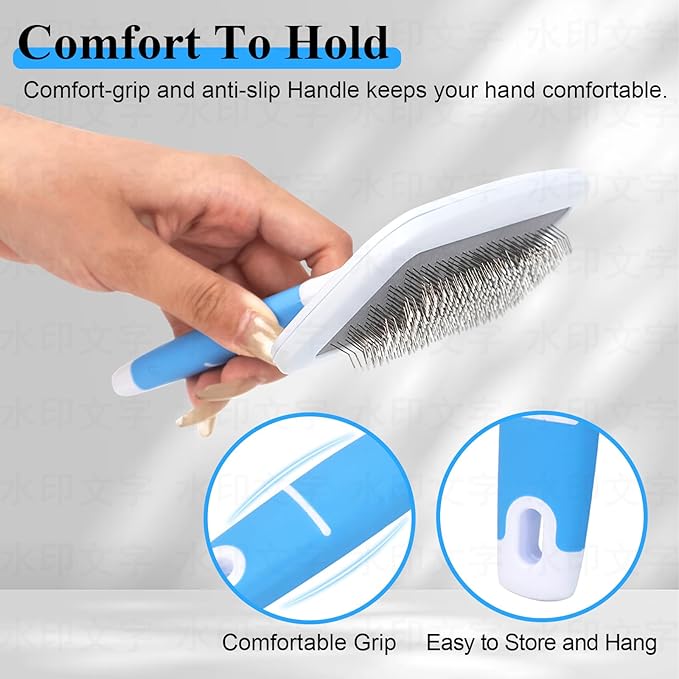 French Bulldog Brush,Skin Friendly Effectively Tackle Shedding,Essential French Bulldog Accessory for Your Pets,Blue