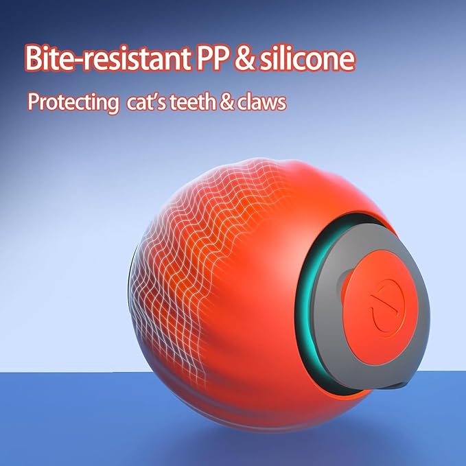 2PCS Speedy Tail 2.0 Cat Toy,Interactive Toy for Bored Indoor Cats Enrichment,Automatic Moving Ball with Tail,Two Speed Adjustment,Smart Kitten Rolling Ball, Turbo Electronic Rolling Pet Chase
