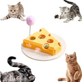 Cat Scratch Pad Toy with Ball Felt Cat for Indoor Cats (Yellow No. 3)