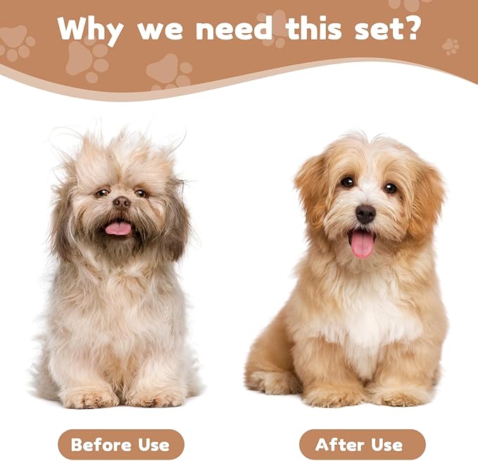 Dog Brush for Shedding, 3-in-1 Cat Hair Brush for Indoor Cats, Self Cleaning Deshedding & Grooming Brush, Furminator for Long & Short Hair Pets