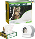 100 Count Cat Litter Box Liners Bag Compatible with MW-SC01/MW-SC02/MW-LR01,Self-Cleaning Cat Litter Box Liners Bags,Thick Drawstring Litter Liners Compatible with Automatic Box Heavy Duty-18"*13"
