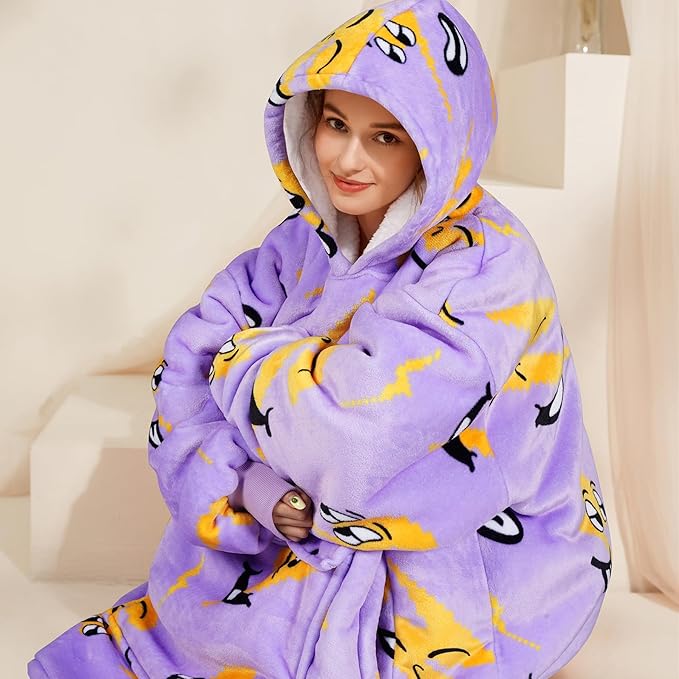 Narecte Cozy Oversized Blanket Hoodie Wearable Blanket Adults Soft Hooded Blanket Hoodie Birthday Gifts for Women Christmas