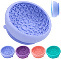 Dog Lick Bowl Slow Feeder with Slanted Anti-Spill Design, Extra-Thick Bite-Resistant Rim, Strong Suction Base, Freezer Safe for Frozen Treats — A Cleaner Alternative to Lick Mats for Dogs (Light Blue)
