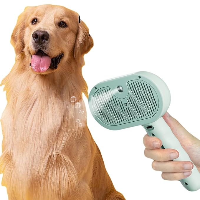 Pet Grooming Brush for Dogs and Cats, Pet Spray Massage Cleaning Tool, Hair Removal Comb, Professional Pets Care Accessory for Long or Short Haired Cats Hair Brush (White)