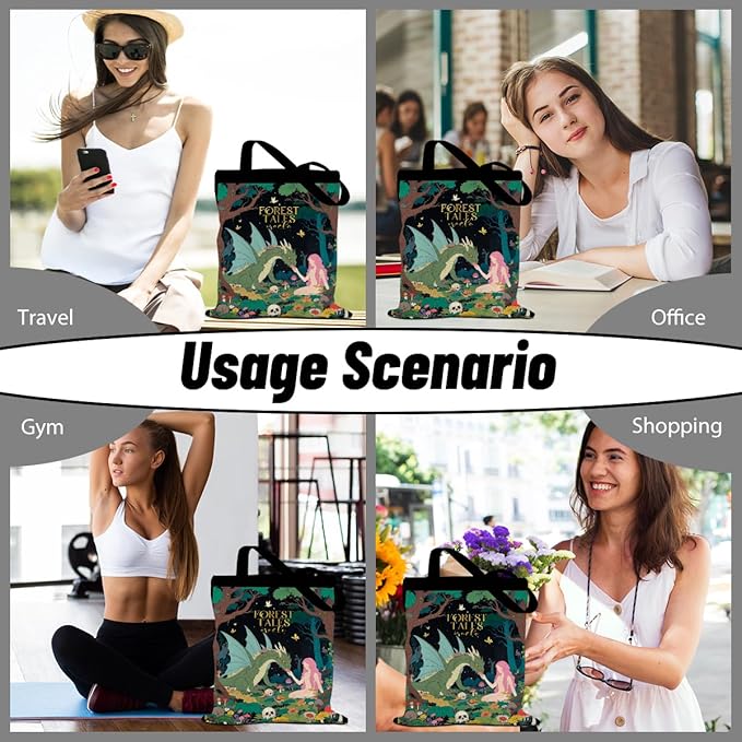 Cute Axolotls Cat, Moon Witch Series Inspirational Quotes Grocery Bags Gifts for Women
