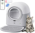 HHOLOVE L2 Self Cleaning Cat Litter Box Safe Anti-Pinch,with Deodorizer and Liner,Automatic Hands-Free Smart Robot Self Cleaning Litter Box - Large 60L Capacity, for Multiple Cats