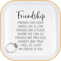 PUDDING CABIN Friend Gifts for Women Birthday - “I Feel So Lucky My Friend is You Friendship Jewelry Dish for Besties, Sisters, Best Friends, Birthday Gifts for Women Mothers Day Graduation Christmas