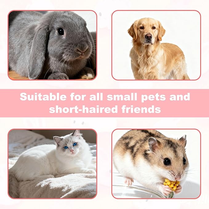 2pcs Rabbits Bunny Brush, 13.5x9cm/5.31x3.54 Inch Durable Soft Silicone Rabbit Grooming Bunny Brush Practical Small Animal Massage Comb Suitable for Small Pets